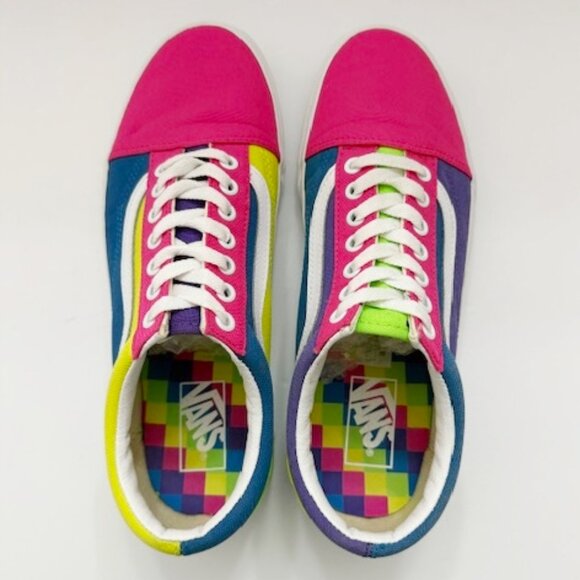 Vans Old Skool Color Block Skate Shoes Neon 9.5 Men's / 11 Women's - Picture 5 of 7